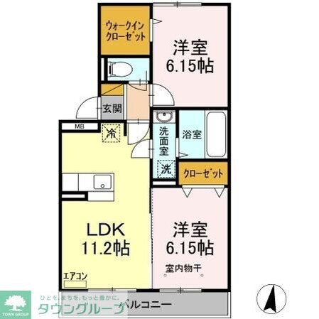 PARK HILLS MIYAKO B棟の物件間取画像